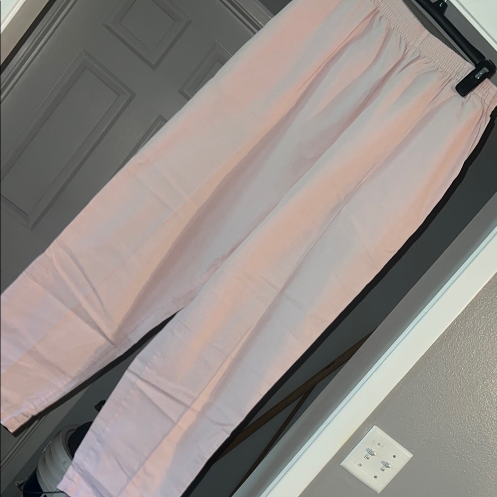 Crest Light Pink Elastic Waist Scrub Pants